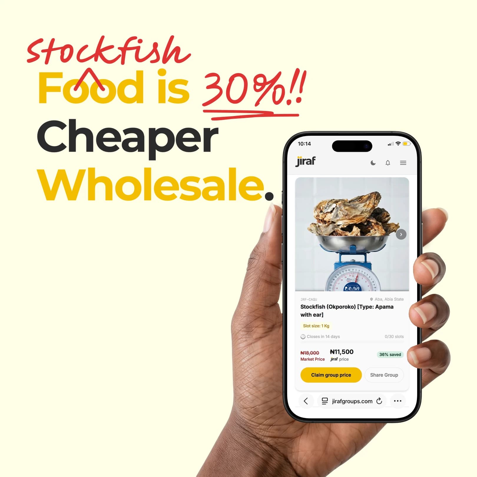 Group Buying Marketplace for Nigeria mockup