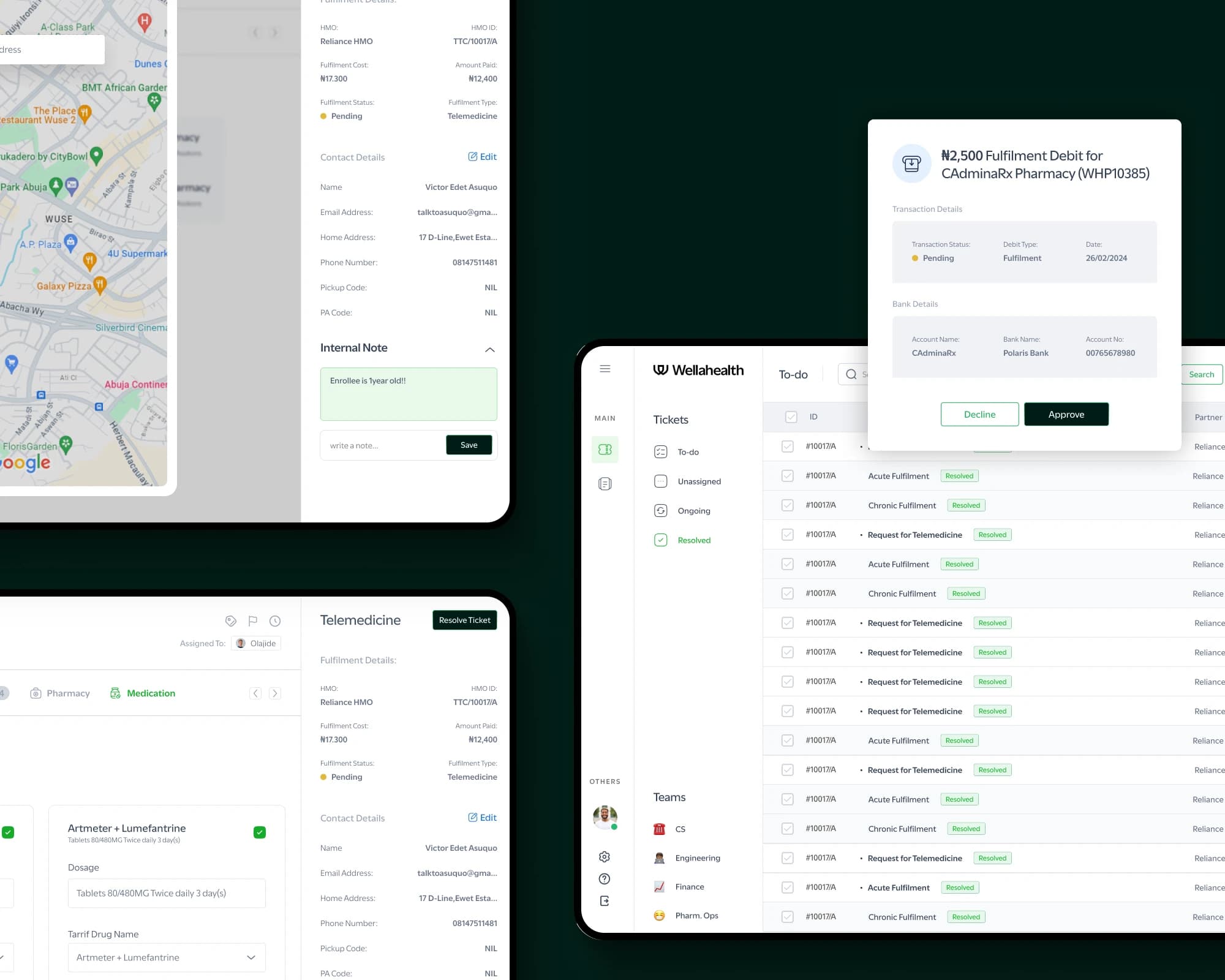 Pharmacy Fulfilment Platform mockup